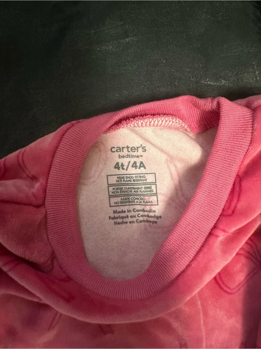 Carter's Pink Bow-Print Long Sleeve Tee